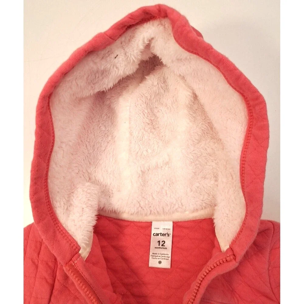 Baby Girl 12 Months Valentines‎ Day Winter Spring Clothes Jacket Sweater Pink